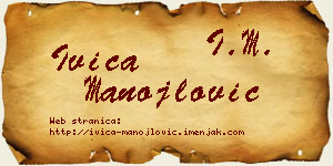 Ivica Manojlović vizit kartica